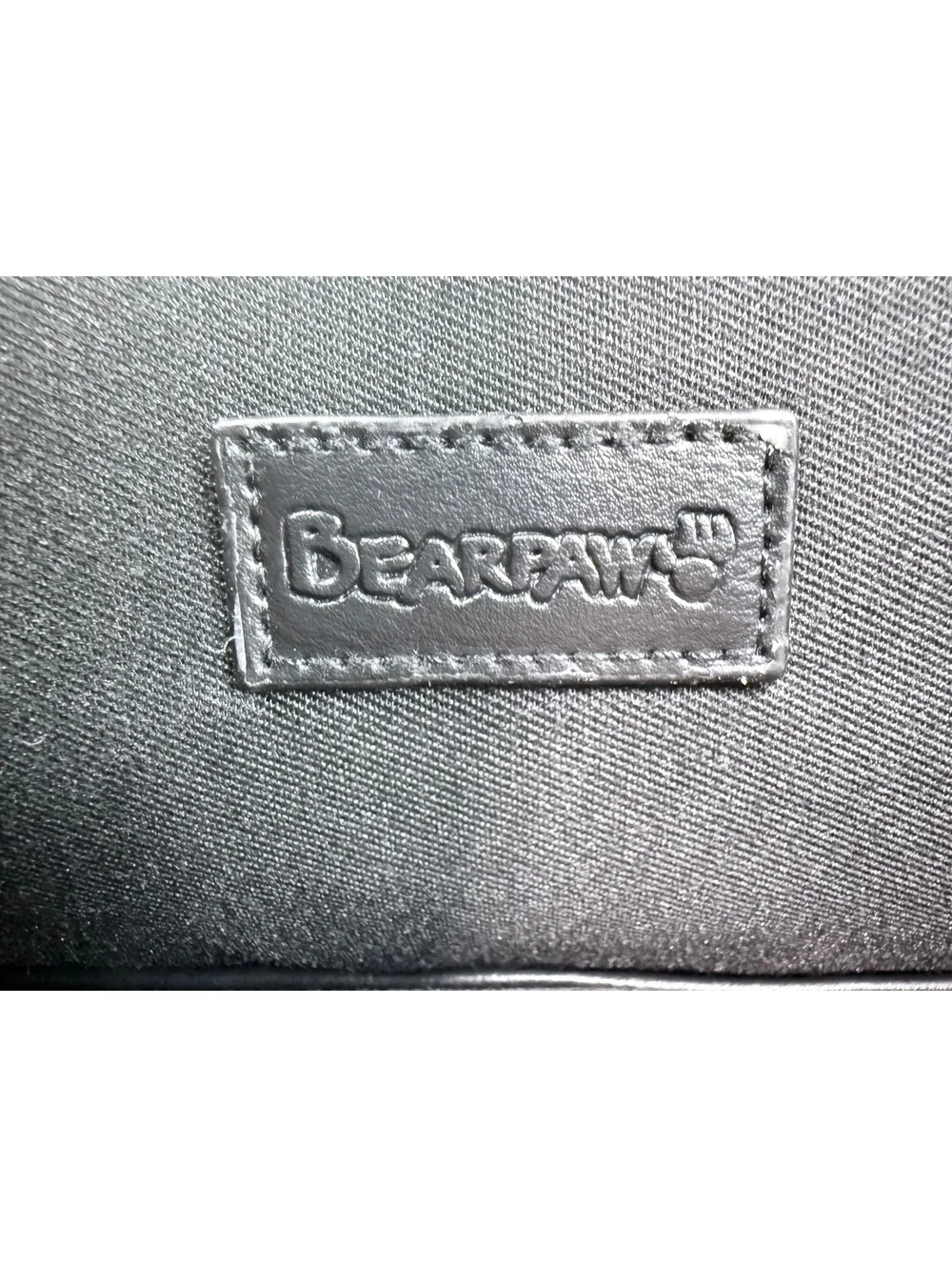 Bearpaw Black and White Sherpa Faux Leather Backpack